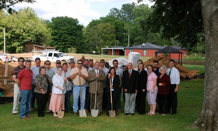 Ground Breaking for the New City Hall and Lobelville Library